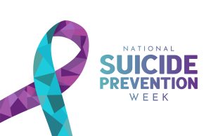 Suicide Prevention Week card, September. Vector